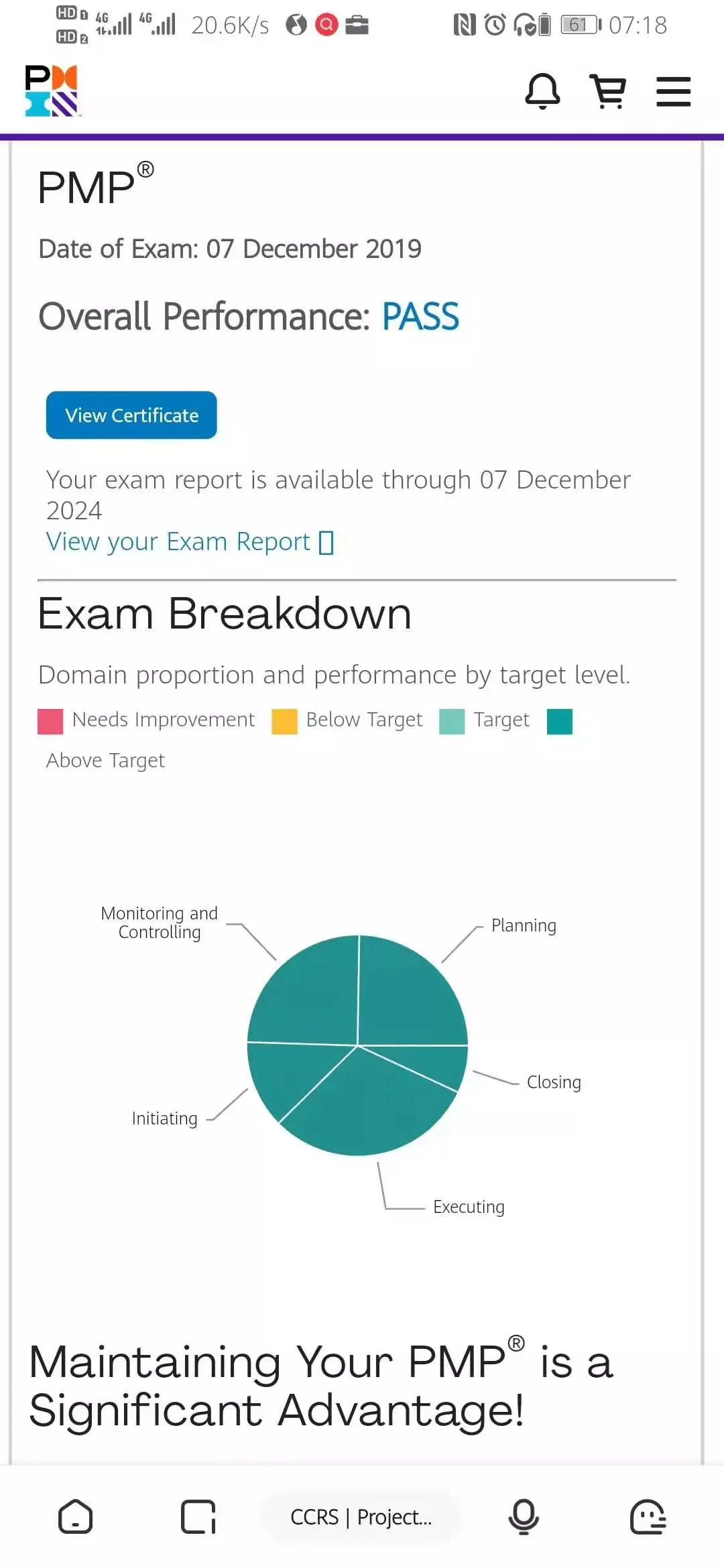 PMP成绩单 PMP成绩单