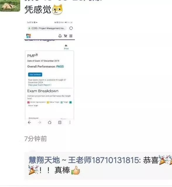 PMP成绩单 PMP成绩单